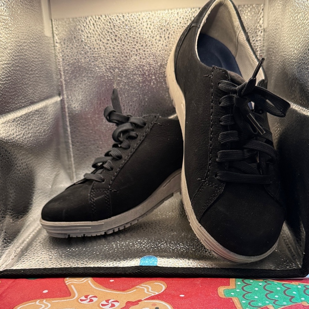 Dansko Black Lace-Up Women's Sneakers